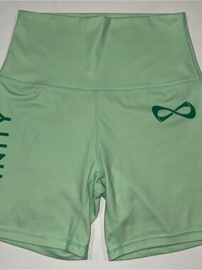 NFINITY Mint Green High-Waist Bike Shorts